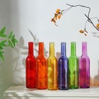 12 Pcs Decorative Colored Glass Wine Bottles 375ml Empty Bottles For Bottle Tree