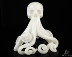 8 5  White Jade Hand Carved Nautiloid Cthulhu Crystal Skull Sculpture  Healing