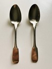 Russian Empire two Large Antique Russian Silver Spoons 84 Silver  1876-122 Grams
