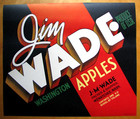 Original 25 Jim Wade Apple Crate Labels J m  Wade Wenatchee Wa Wholesale Red