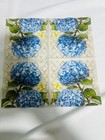 Two Single Cocktail Napkins For Decoupage Blue Hydrangea Garden Floral Flowers