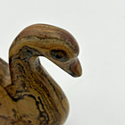 Hand Carved Marble Swan Figurine Vintage Graceful Rustic Stone Decor 5 