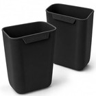Car Door Trash Can 2 Pack Silicone Garbage Bin For Driver Passenger Door Black