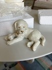 Vintage Lenox Collections Labrador Retriever Figurine 24k Gold Porcelain W  Box