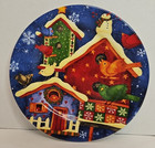 Everyday Gibson 2010 Design By Debi Hron Christmas Birdhouse 1 Plate Winter Snow