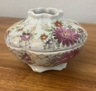 Floral Porcelain Hair Receiver
