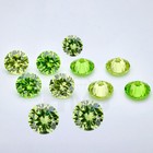 500pcs 0 8 15mm Round Green Loose Cubic Zirconia 5a Cz Stone Quality Diy Jewelry