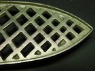 Antique Vintage Footed Cast Iron Sad Or Flat Iron Trivet - Criss-cross Pattern