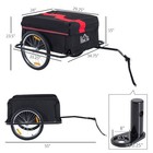 Aosom Elite Two-wheel Bicycle Large Cargo Wagon Trailer With Folding Storage