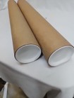 2  Kraft Mailing Poster Tubes With End Caps  25  X 3  With Cap Ends   New