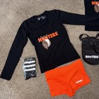 Hooters Girl Black Bartenders Outfit Full Xs Complete Set Corporate Tank Wing