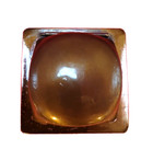 Antique Brass Inkwell Hinged Lid With Glass Insert