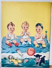 Vintage Abbot Sunny   Sue Paper Dolls 1950 Uncut unused Big 14 X 10 nice 