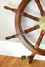 Antique Big Steering Wheel Wooden 36 Inch Brass Nautical Pirate Ship Gift