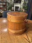 Vintage Handmade Antique Wooden Ice Bucket 6 5    Dated   Signed