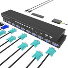 Vga Kvm Switch With 8 Pack Cables  Usb 2 0 Switcher For 8 Computers Share 1 Moni