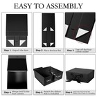 1x Hard Gift Box With Magnetic Closure Lid 9 x7 x4  Black For Presents birthday