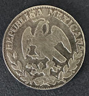 1860 Zs Mo Mexico First Republic 2 Reals Silver Coin - Cap And Rays
