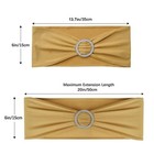 Chair Sashes Spandex Stretch Chair Bows With Buckle Slider For Wedding Party    