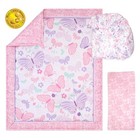 3 Piece Baby Crib Bedding Set For Girls - Newborn  Infant   Toddler Nursery B   