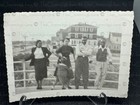 Vintage Photo African American Family By Rail Alongside Neighborhood 1950   s