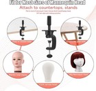 Teenitor Wig Stand 2 Pack Mannequin Head Holder Clamp Black