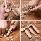 3pcs Spoon Wood Carving Whittling Hook Knife Cutter Diy Craft Hand Tools 155mm