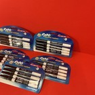 Lot Of 5 Expo Low Odor Dry Erase Markers  Fine Tip  Black  4 Count Each