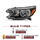 For 2012 2013 2014 Honda Cr-v Black Amber Corner Headlights Assembly Pair