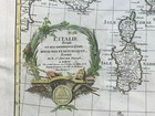Italy  1782  Janvier  Lattre Large Nice Antique Engraved Map In Colors