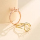 925 Silver Adjustable Ring Blank For 3x5mm 4x6mm 5x7mm 6x8mm 7x9mm Oval Cabochon