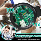 10x 30x Magnifying Glass With Light And Stand  2-in-1 Magnifying Floor Lamp With