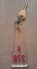 Rare Vintage Midcentury Lucite Hotel Key  Fob Keychain