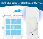 48 Pack Fly Traps Refills Glue Boards Compatible With Safer Home White 