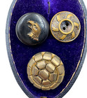 Mismatched Lot 8 Antique Buttons Eagle Head Brass Gold Tone Flower Metal Round