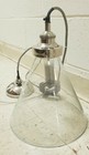 Vintage Industrial Glass Hanging Ceiling Lamp Pendant Light Fixture Working 
