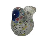 Vintage Murano Style Art Glass Millefiori Bird Dove Italy Figurine Paperweight