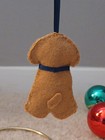    new    Handmade Mini Poodle Doodle Dog Felt Christmas Ornament Hanukkah