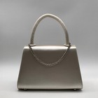 Nine Alila Silver Crystal Fabric Double Bow Satchel Bag