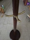 Vintage 1996 Bombay Company Mahogany Wood Coat Hat Rack Minimalist Clean Lines 