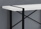 Computer Desk home Office laptop 48 l work white Laminate black Metal conte