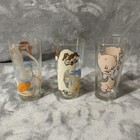 Vintage Pepsi Collector Looney Tunes Glasses Set 3 Road Runner Porky Pig Faded
