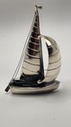 Mappin   Webb 925 Sterling Silver Miniature Sailing Yacht Boat Figurine 1999