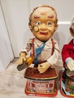 Lot Of 3 Vintage Charlie Weaver Bartender Rosko 1962 Tin Litho Battery For Parts
