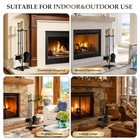 4-piece Fireplace Tools  Antique Handle  30  Wrought Iron - 30 Inch 4pcs Brass