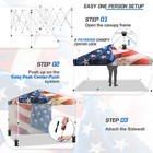 Eagle Peak Commercial Easy Setup Pop Up Canopy With 1 Sidewall And 4 Weight Bags