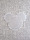 Disney Frosted Glass Mickey Mouse Ears Candle Holder   Trinket Dish
