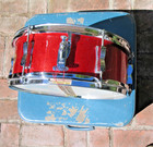 Vintage Ludwig Red Sparkle Snare Drum - 1960s
