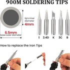 60w Soldering Iron Kit 30-in-1  Adjustable Temp  Tool Set For Electronics Repair
