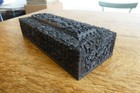Antique Anglo Indian  Mysore Nagina  Ebony  Heavily Carved Jewellery Trinket Box